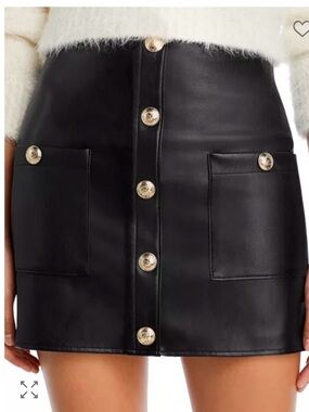 L’Agence Truman Faux Leather Skirt size 6